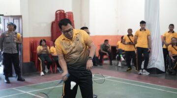 Gelorakan Semangat Sportivitas Kapolres Bangli Buka Turnamen Bulu Tangkis & Tenis Meja Sambut HUT Bhayangkara Ke-80